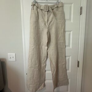 & other stories beige linen trousers